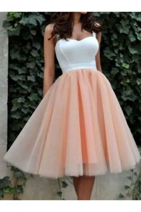 A-Linie Herz-Ausschnitt ärmellos Satin Kleid