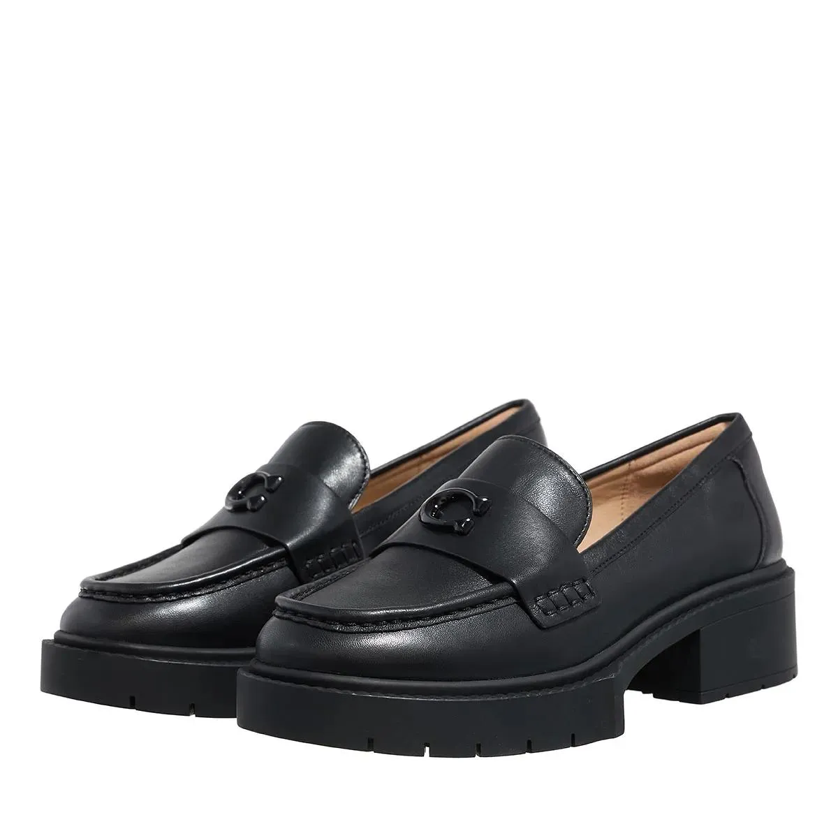   Coach  Leah Leather Loafer Black  Loafer 