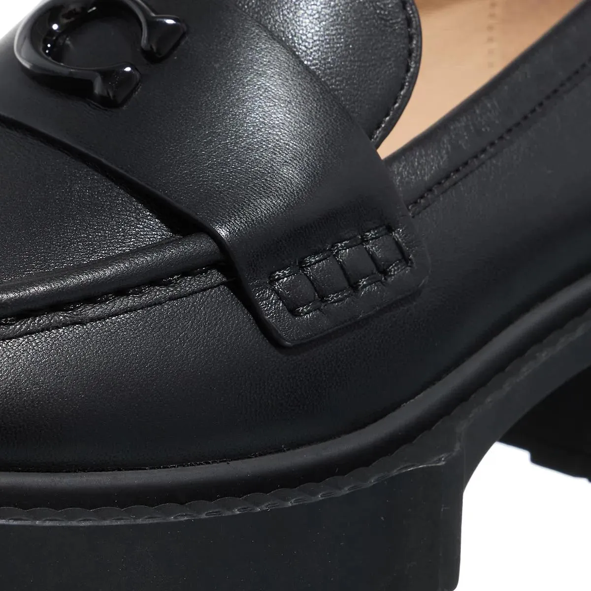  Coach  Leah Leather Loafer Black  Loafer 