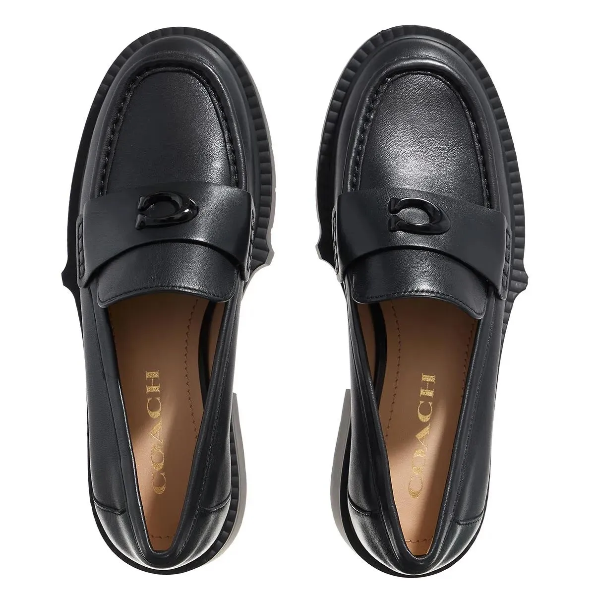   Coach  Leah Leather Loafer Black  Loafer 