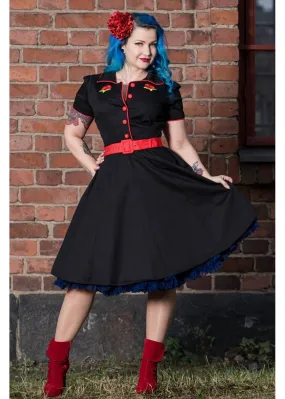 Dolly & Dotty Sherry Rockabilly Rose 50's Swingkeid Schwarz