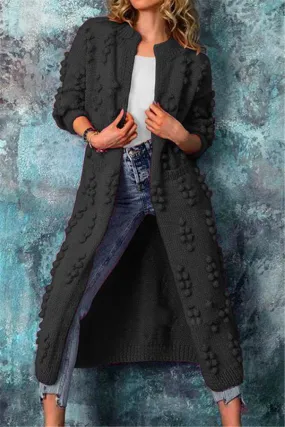 Heidi-Mode - Lässiger Herbst Lange Offene Vorderseite Cardigan für Frauen