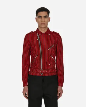 Jacke Comme des Garçons Stripe Biker Jacket FI-J002 1