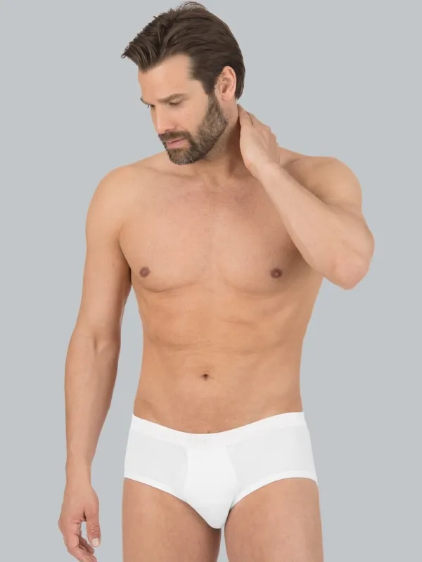 Kurz-Slip Biobaumwolle Doppelpack Weiss