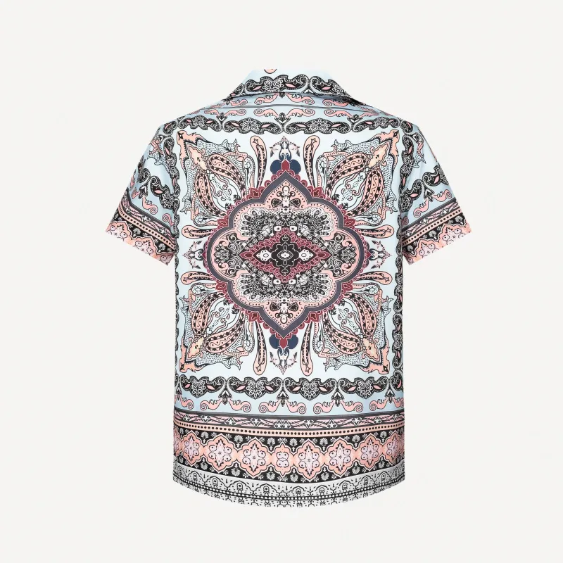 Kurzarmshirt mit Bandana-Muster