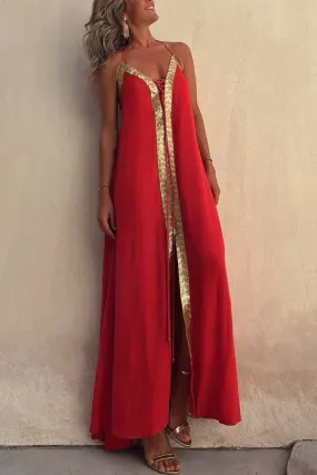 Langes Sommerkleid im trendigen Stil