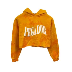 Pegador Damen Hoodie Mons Oversized Cropped batik burnt orange