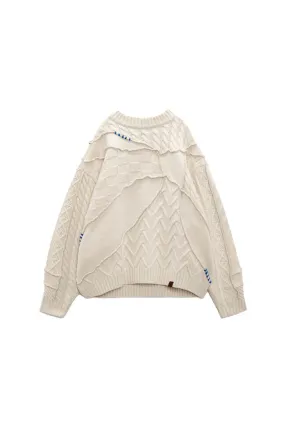 Pullover ADER ERROR Zara x Oversized Patchwork Knit Sweater 5755/002