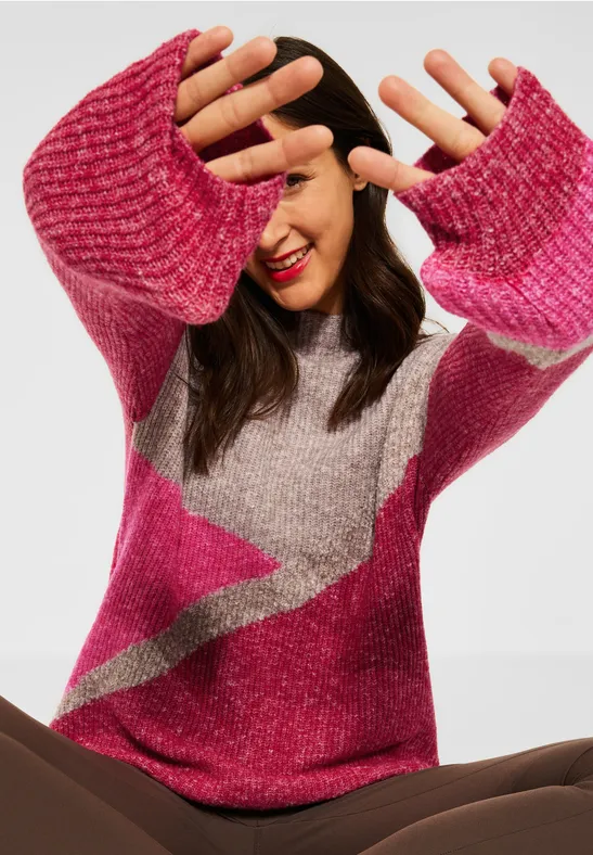 Street One Pullover mit Stehkragen 