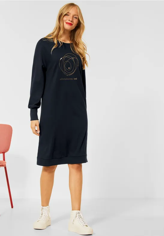 Street One Sweat Kleid mit Partprint 